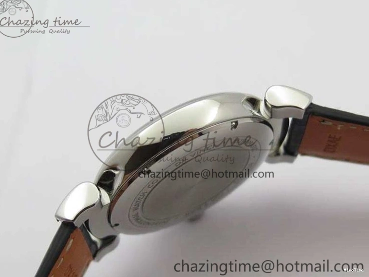 MIROTIME 0201 Da Vinci IW356601 SS TW 1:1 Best Edition Blue Dial On Black Leather Strap A Durable 7239